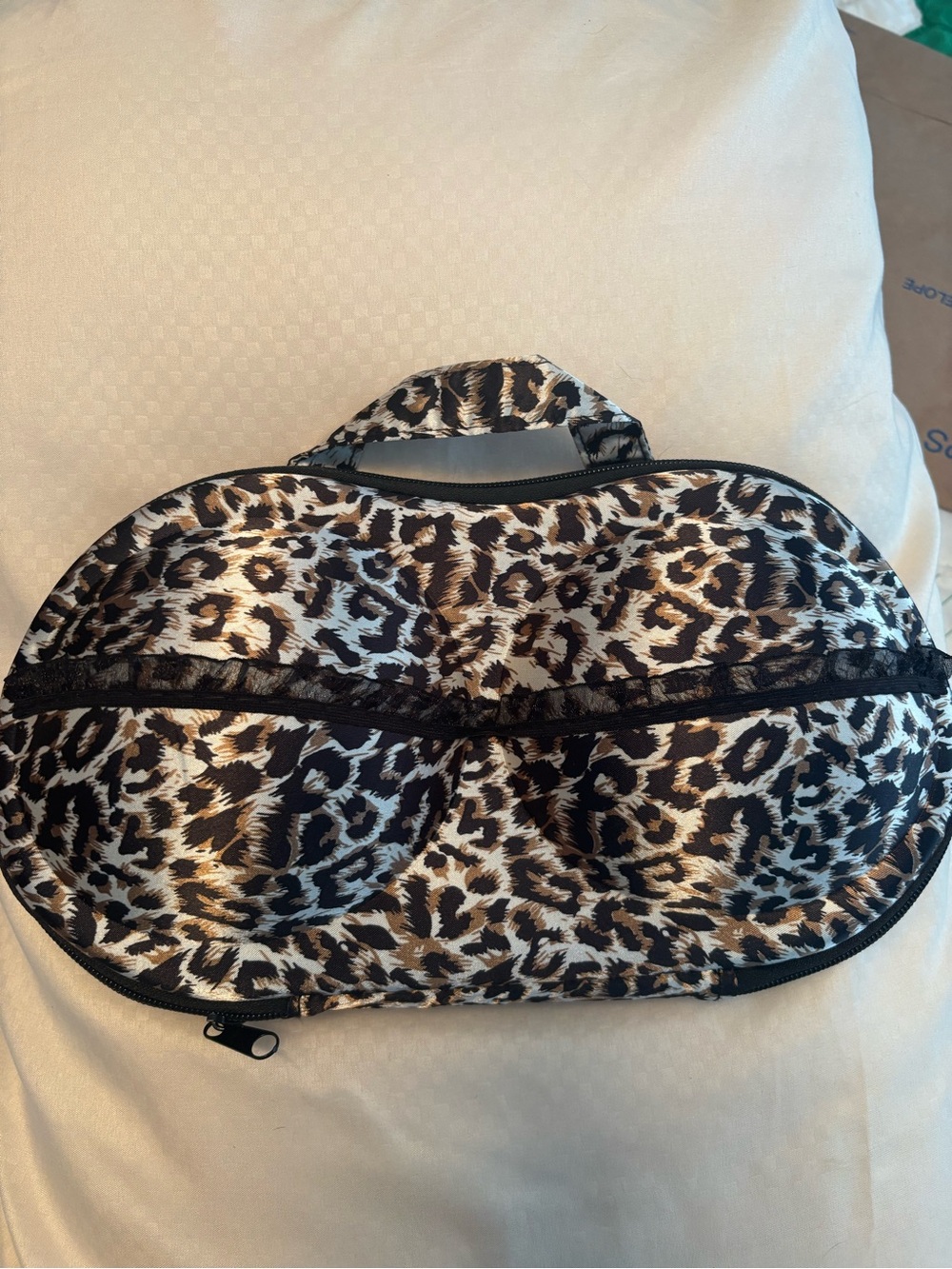 Leopard Print Bra Travel Case - Women Bags